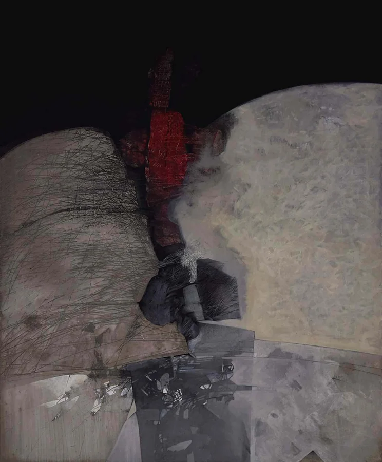 Germinazione, 1989 — Técnica mixta sobre lienzo, 150 x 120 cm