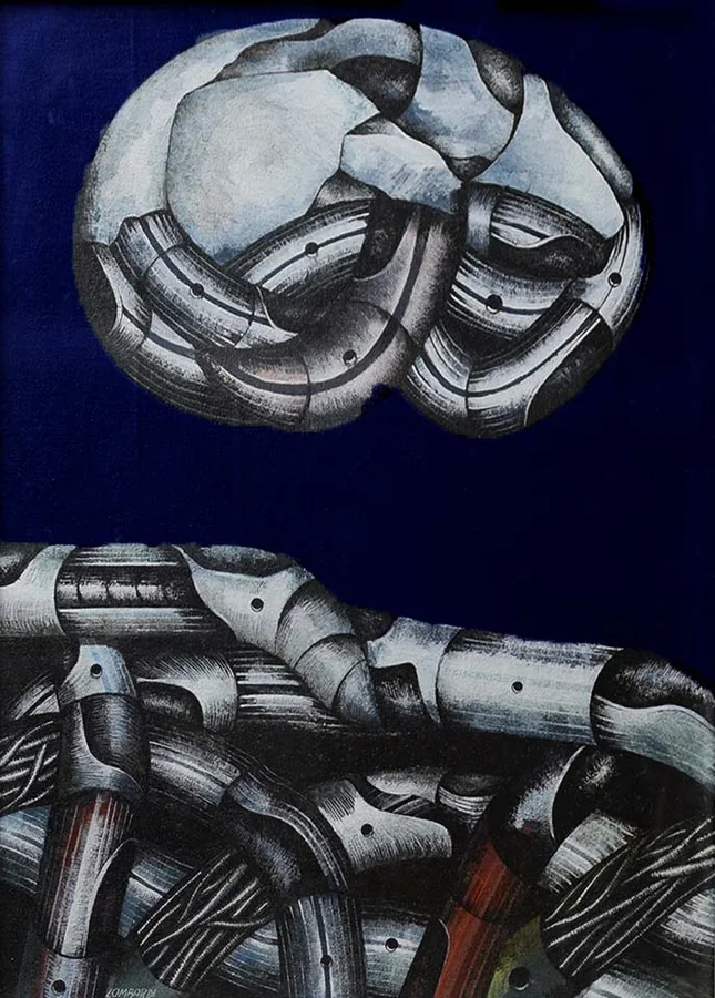 Il parto di una nuvola, 1974 — Acrílico sobre cartón, 100 x 120 cm