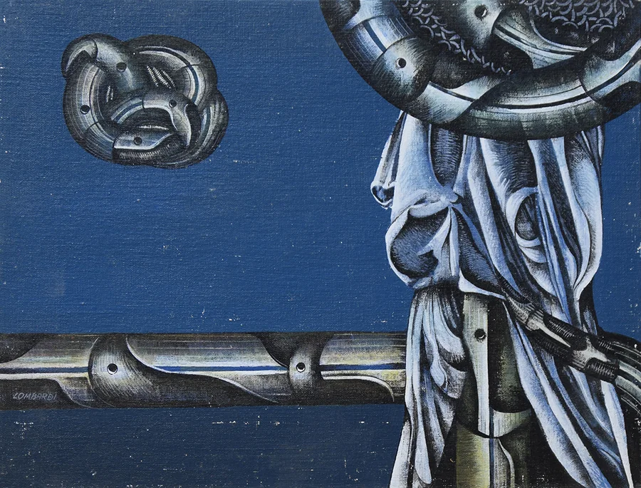 Operazione restauro 2, 1974 — Acrílico sobre lienzo, 30 x 40 cm