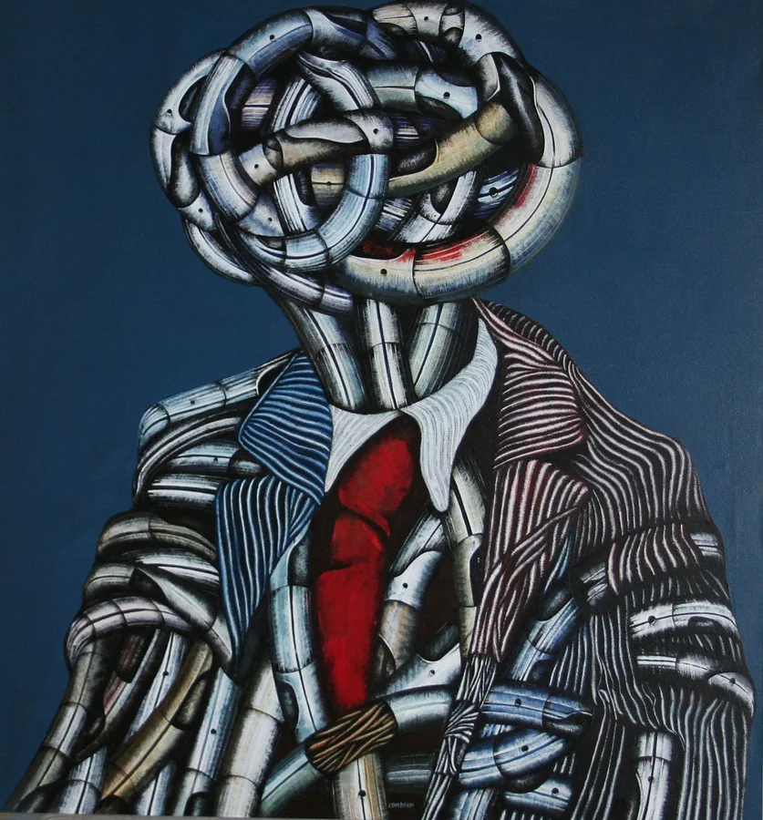 Una nuvola sulla testa, 1974 — Acrílico sobre lienzo, 100 x 100 cm