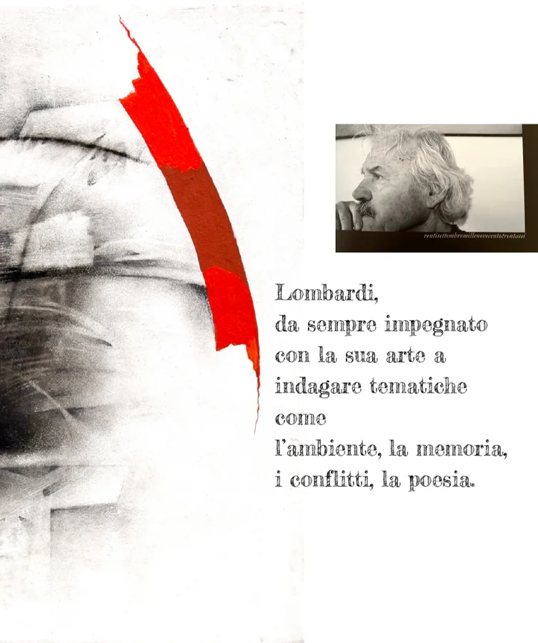 Pagina di libro d'artista di Ivo Lombardi