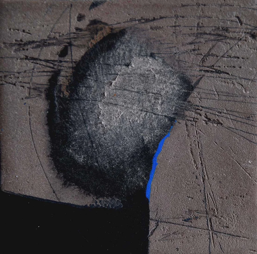 Semi di luna, 1994 — Tecnica mista su tavola, 10,5 x 10 cm